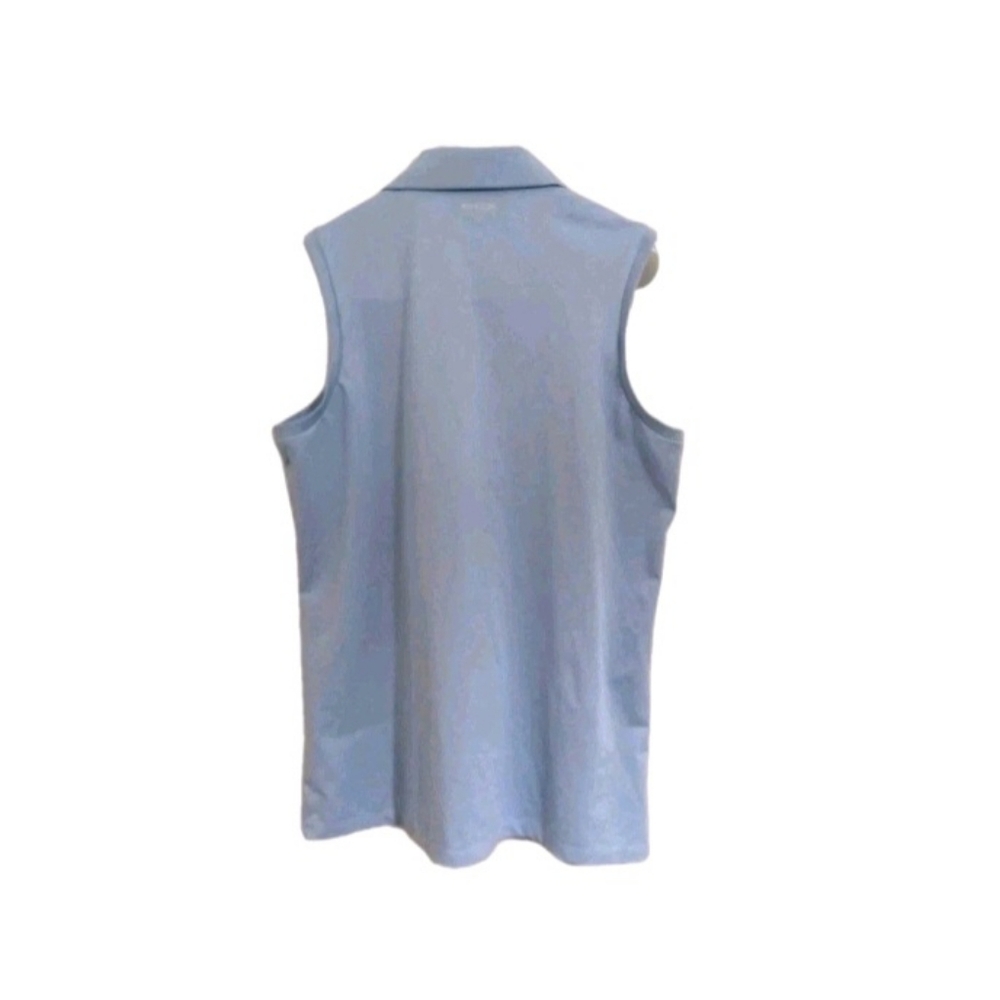 RLX Ralph Lauren Women's Polo Shirt Blue Sleeveless Snaps No Size Tag - Est Sz S - Picture 5 of 13